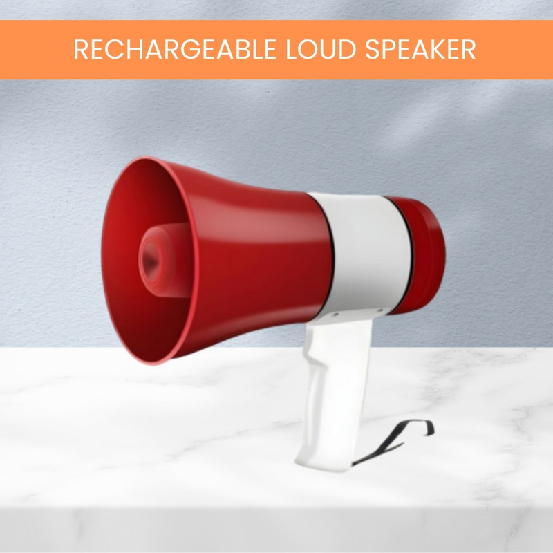 SACRO Handheld Megaphone and Rechargeable Siren Loudspeaker With USB/Memory CardL452 Outdoor PA System(500 W)