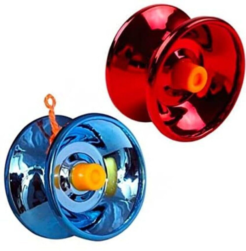 CJ CHILDREN'SJOY High Gloss High Speed YoYo Spiner Toy for Kids Party Favours Bag Fillers(Red, Blue)