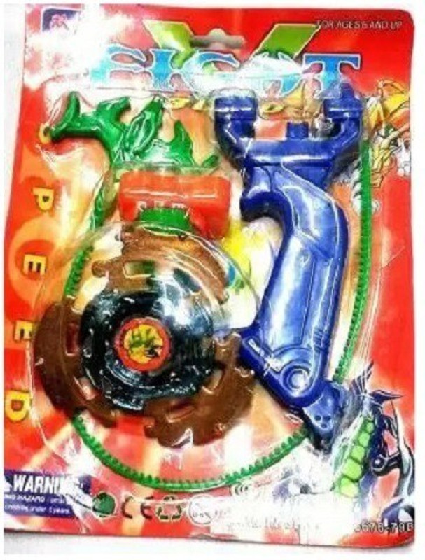 HK Toys Beyblade with Sharp Metal Edge, Size- 13/8 cm (Pack of 1)(Multicolor)