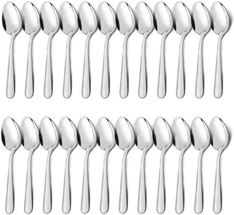 PrimeCutlery Stainless Steel Tea Spoon/Coffee Spoon/Sugar Spoon Set of 24, Spoon Disposable Stainless Steel Tea Spoon Set(Pack of 24)