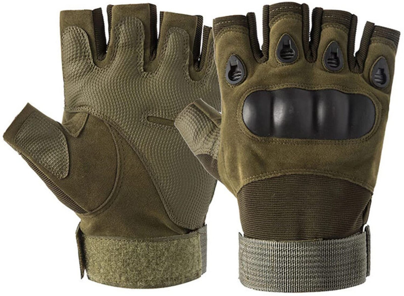 zaysoo Half Finger Tactical Gloves Military Army Shooting Hunting Gym & Fitness Gloves(Light Brown)