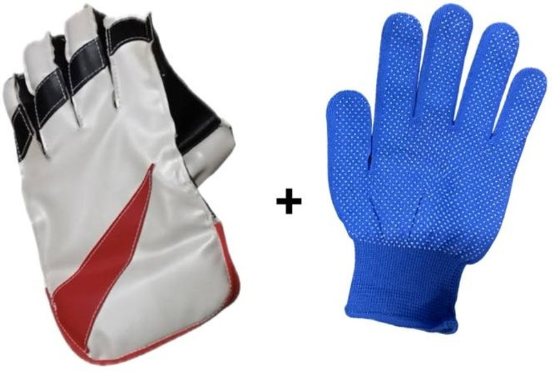 Mll Pro Guard Wicket Keeping Gloves Combo with Inner Grip Gloves Wicket Keeping Gloves(Multicolor)