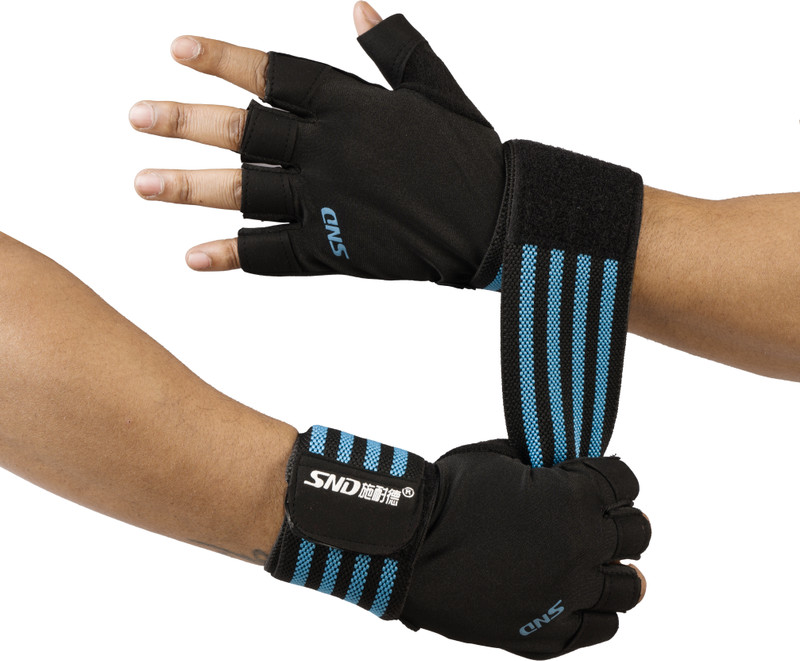 ME Half Finger Gym fitness exercise training gloves with wrist support for men women Gym & Fitness Gloves(Balck)
