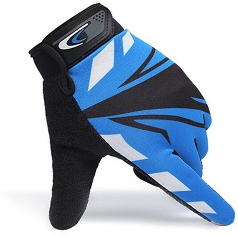Leosportz Cool Biker Motocross Stretchable Gloves Driving Gloves(Blue, Black)