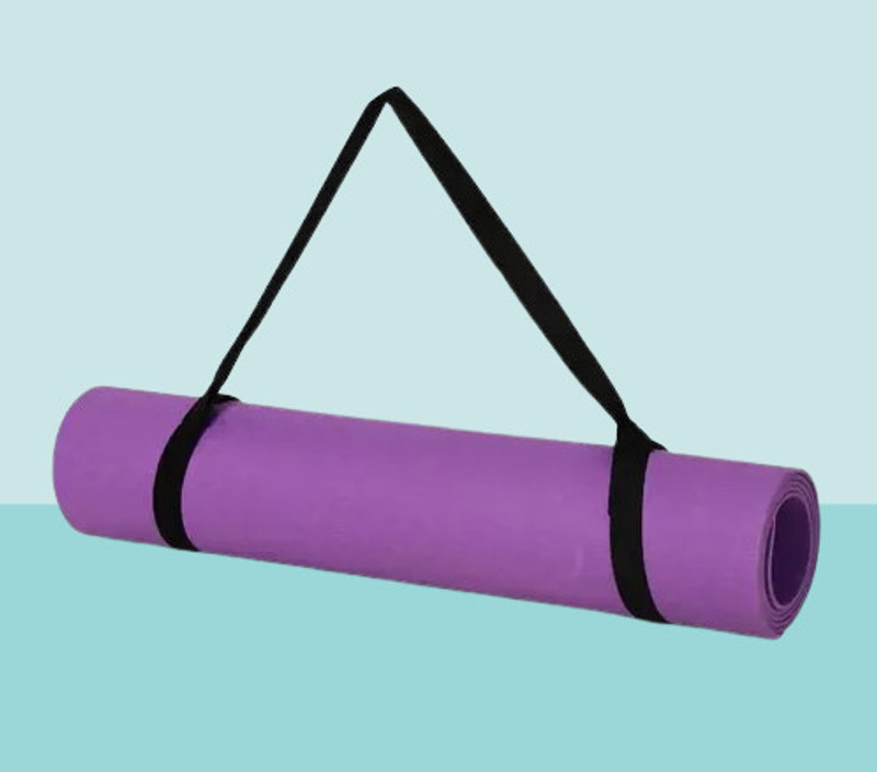 Yogfit Yoga Mat 4MM WITH HIGH ELASTIC YOGA MAT CARRY STRAP 4 mm Exercise & Gym Mat