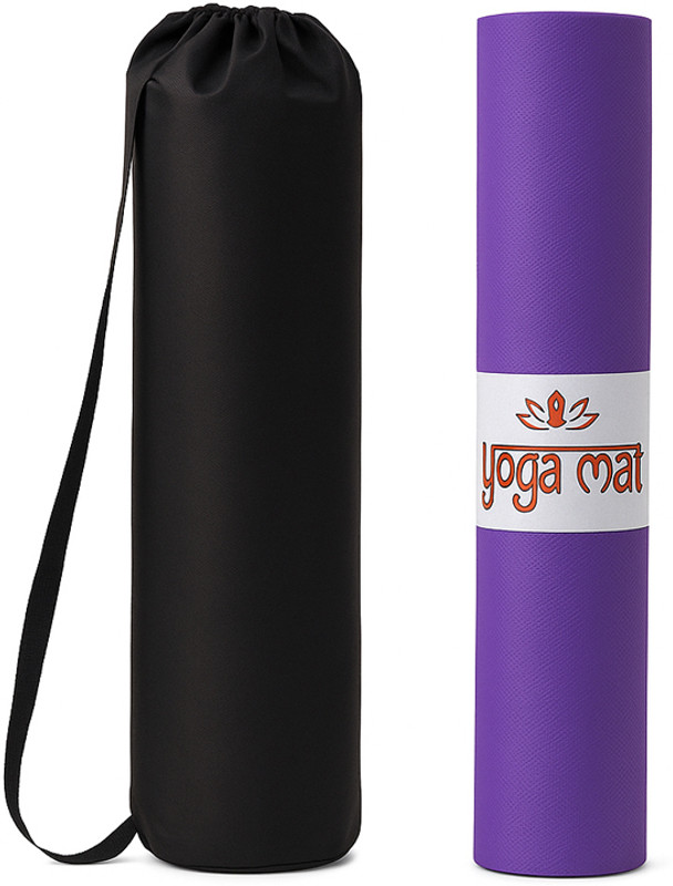 Bikauaa Home Gym Exercise Workout Fitness Sports Mat for Men Women and Kids EVA Yoga Mat Purple 6 mm Yoga Mat