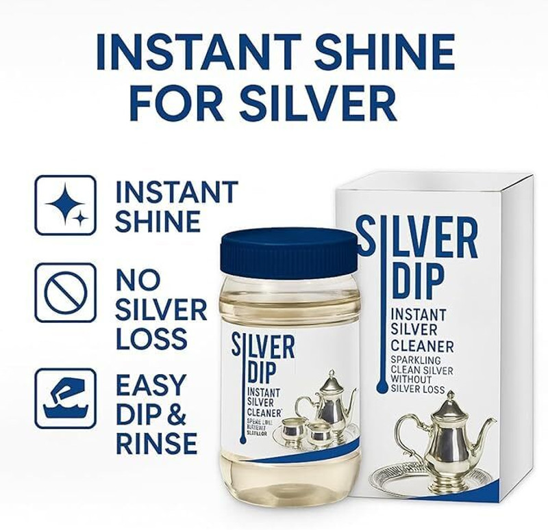 Totthar Silver Jewellery Cleaner Dip Instant Tarnish Remover for Chains, Anklets & More(300 ml)