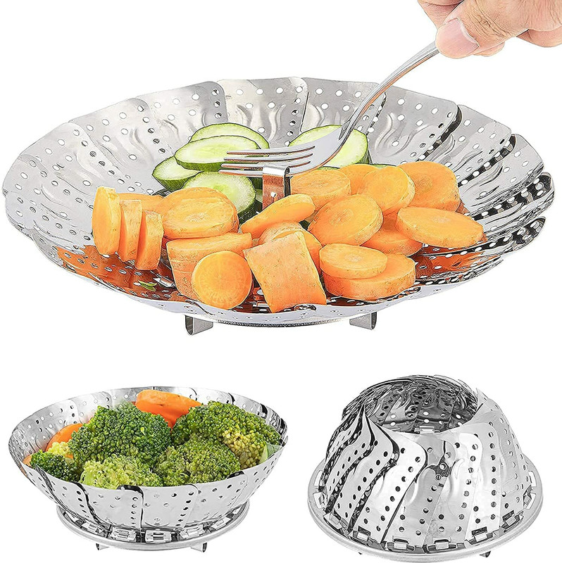 Honch Foldable Multipurpose Stainless Steel Steamer (1 L) Stainless Steel Steamer(1 L)
