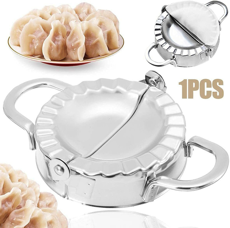 ODOTA Stainless Steel Momos Maker Dough Press Mould Wrapper Dough Cutter Induction & Standard Idli Maker(1 Plates , 1 Idlis )