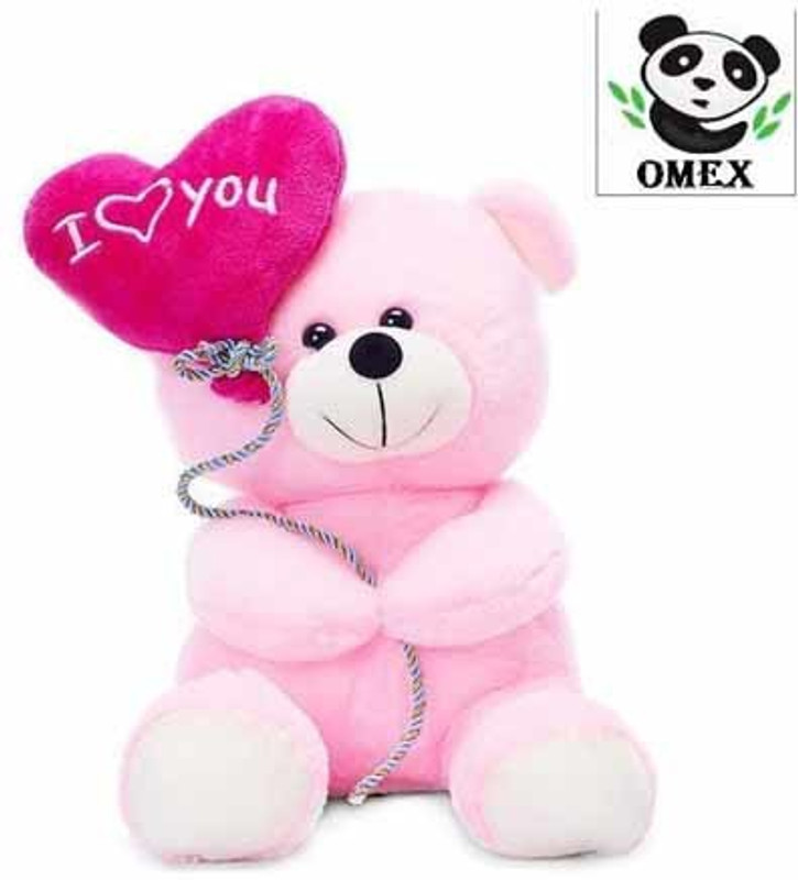 Omex OEMX CUTE PINK BALLOON TEDDY FOR SOMEONE SPECIAL(26CM) - 8 cm(Pink)
