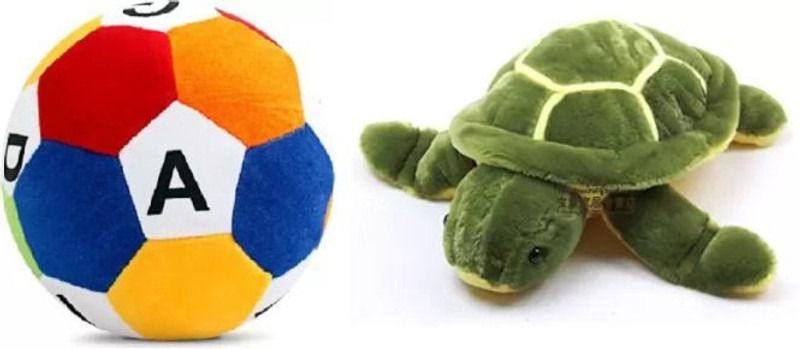 KPN New offer Stuffed soft kids bag & alphabet football combo for kids  - 30 cm(Multicolor)