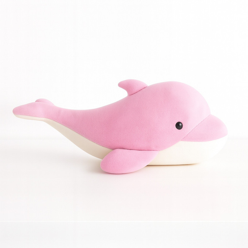 Toyingly Cute Dolphin Plush Pillow, Pink and White, Soft Stuffed Animal Toy - 30 cm(Pink)