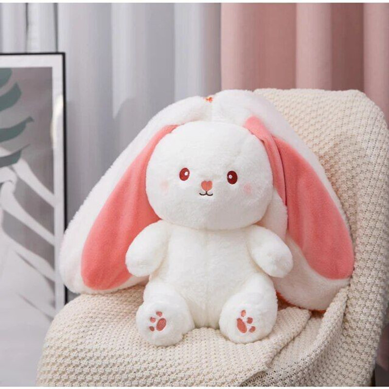 Plushora Latest Latest Bunny Plush Toy, Reversible Bunny  - 35 cm(Multicolor)