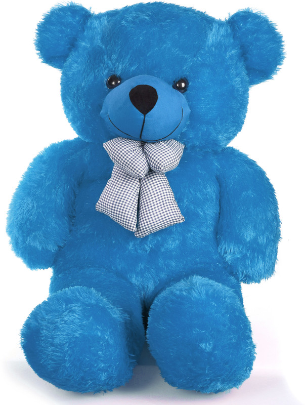 RIYASAT 3 Feet Blue Color Standing Foot Paw Printed Blue Teddy Bear - 90 cm(Blue)
