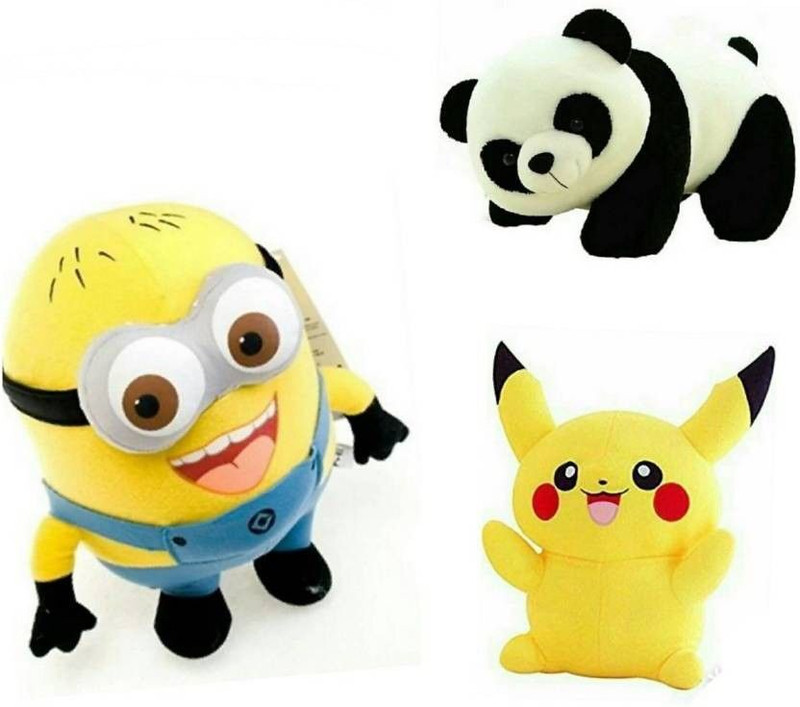 tgr cute minion- and Pikachu- and panda - 30 cm (Multicolor) - 30 cm(Multicolor)
