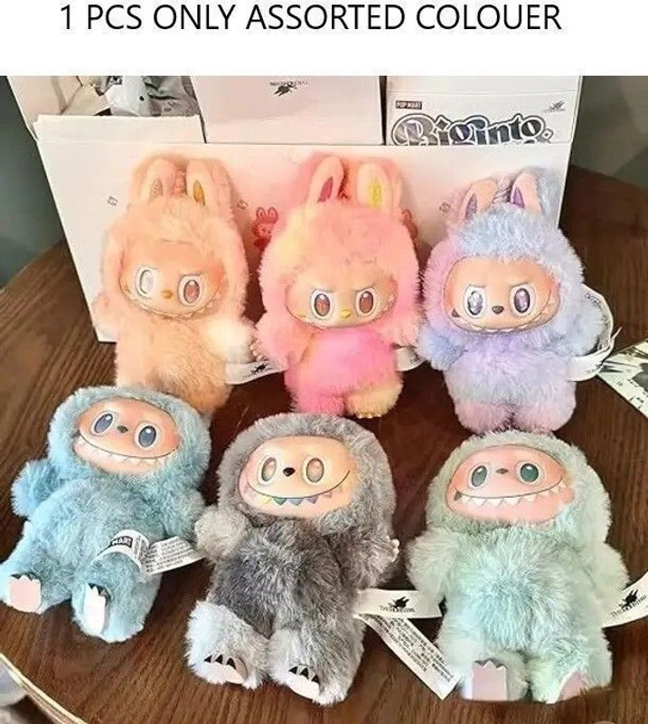 Zyphen Labubu Doll For Kids Plussh Soft Toy for Kids|Doll For Kids  - 17 cm(Multicolor)