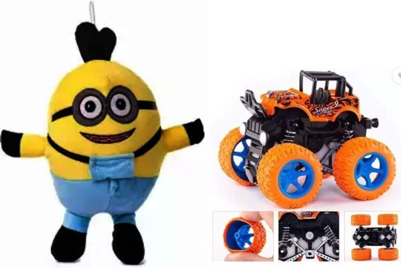 KPN New Combo pack of Minion and Orange monster  - 30 cm(Multicolor)