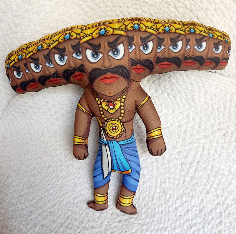 UAS ACHYUTA EXPERT TRADING CO UAS MULTI-HEADED RAVAN STUFF TOY - 8 inch(Multicolor)