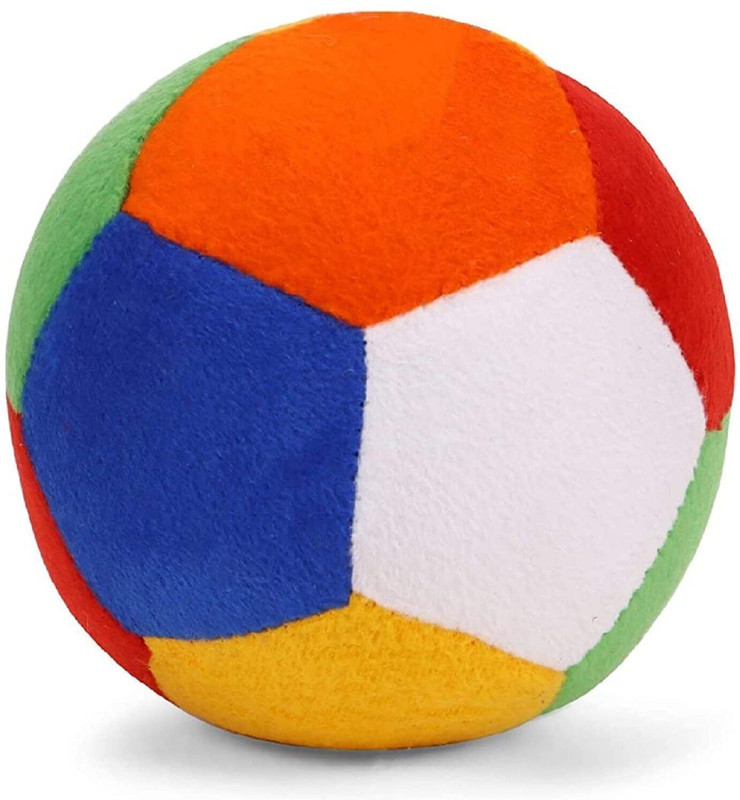 LushPals Soft Plush Baby Ball with Rattle Sound  - 11 cm(Multicolor)