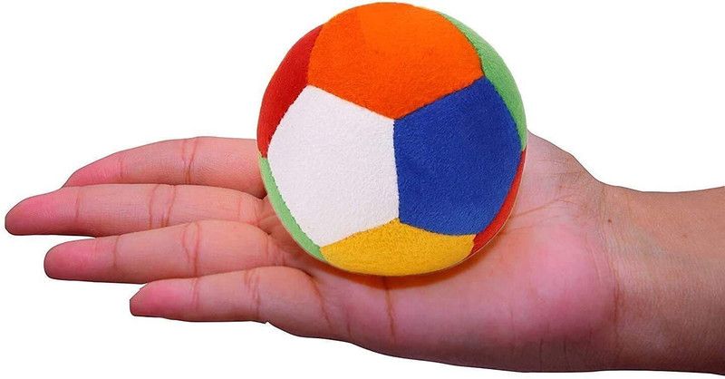Smilemakers creation Soft Colorful Plush Ball Toy – Safe, Lightweight Fun for Babies  - 11 cm(Multicolor)