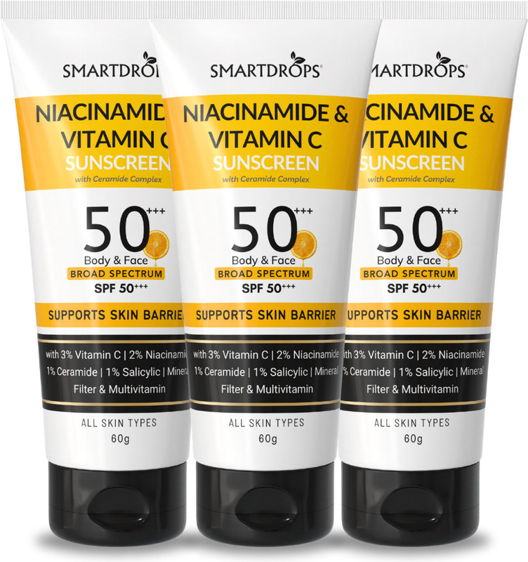 smartdrops Sunscreen - SPF 50+++ PA++ Daily Sun Cover(180 g)