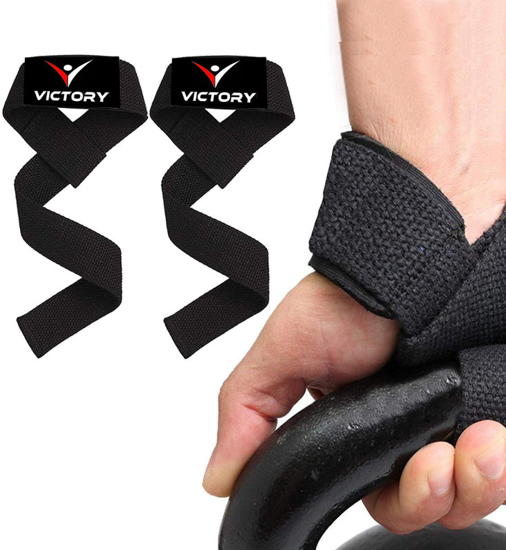 VICTORY Professional Deadlift Strap Wrist Wrap Band For Gym and Fitness Men , Women Wrist Support