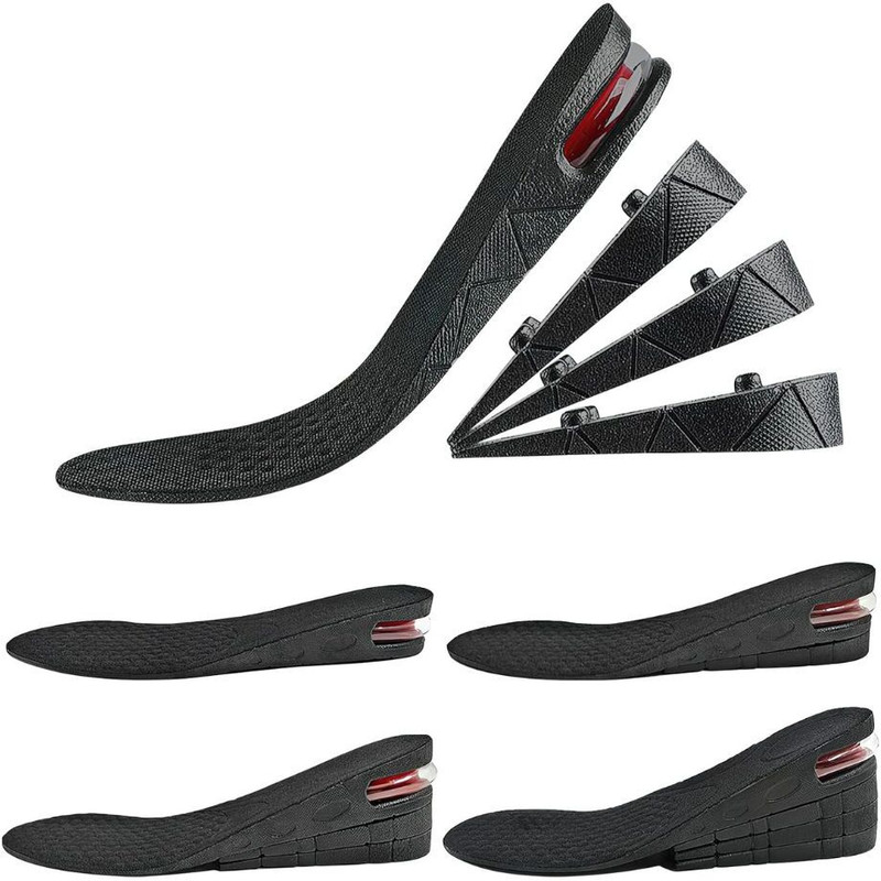 HEALTHTREK Height Boost Insole for Men with 4 Layer Lift, Instant Height Gain Insole(Black)