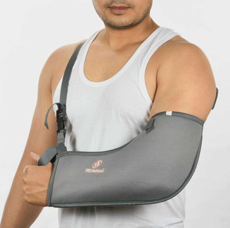 PRO Healthcare Arm Sling Pouch Shoulder Immobilizer l hand Support (L) Hand Support(Grey)