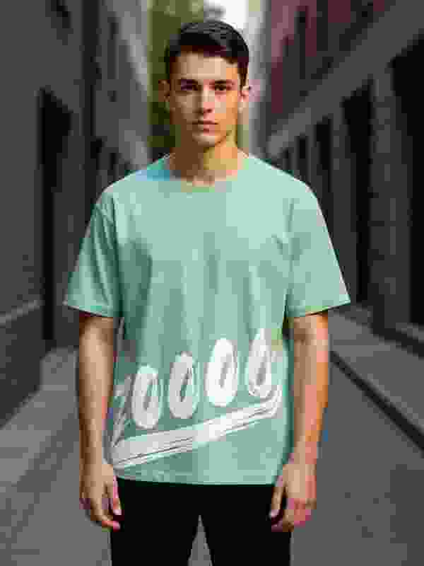 AXXITUDE Printed Men Yellow, Green T-Shirt