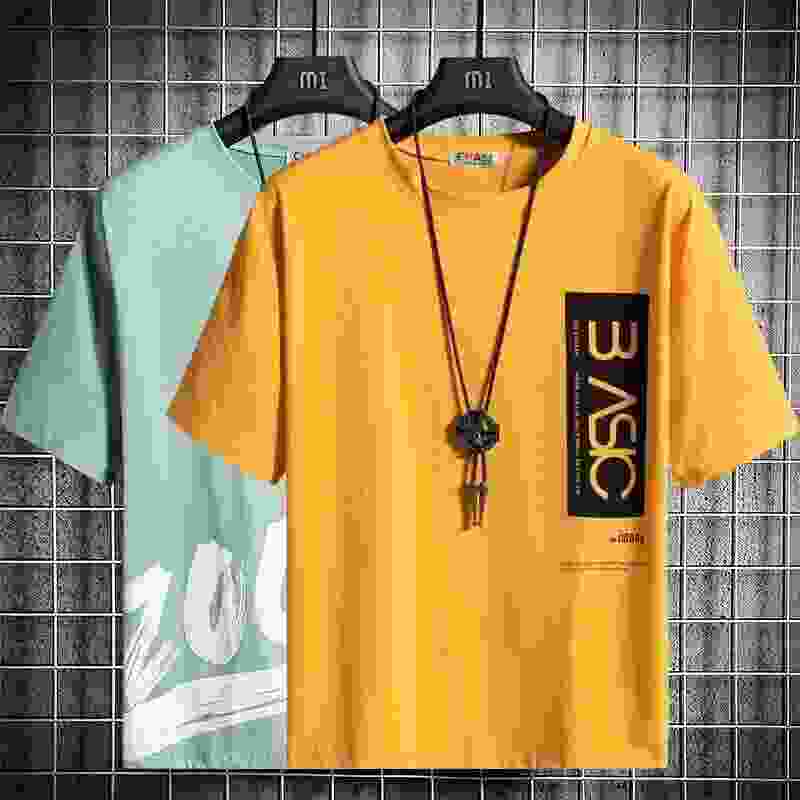 AXXITUDE Printed Men Yellow, Green T-Shirt