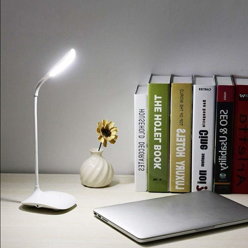 illumnious Premium Lighting 360 Flexi Desk Lamp with touch sensor - Rechargeable Battery & USB powered Study Lamp(10 cm, White)
