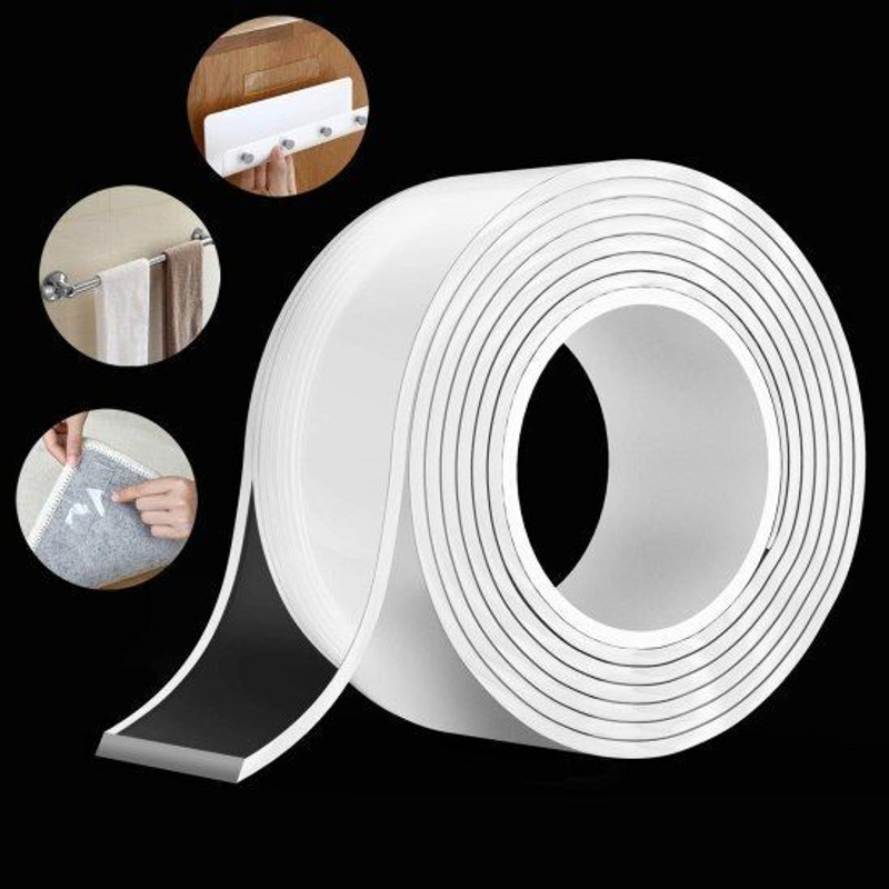TWYN Nano Double Sided Ivy Grip Tape Heavy Duty Transparent Adhesive Tap (Pack Of 1) Grip Tape(White)