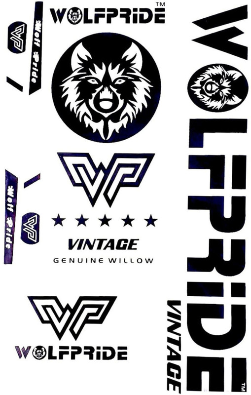 WOLF PRIDE Retro Plus unique design vinyl cricket bat tape Bat Sticker(Red)