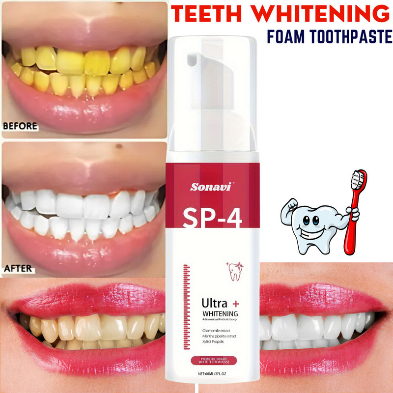 Sonavi Teeth Cavity Protection Teeth Whitening Foam | Deep Clean & Fresh Breath Teeth Whitening Kit