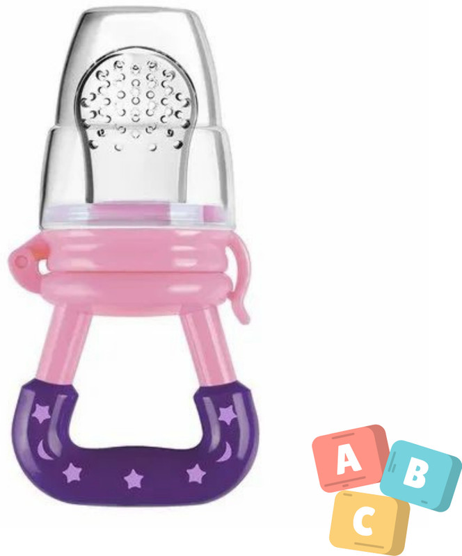 aapni dukan SST Sales Baby Food And Fruit Nibbler & Pacifier Teether BPA Free Nibbler BD236 Feeder(Multicolor)