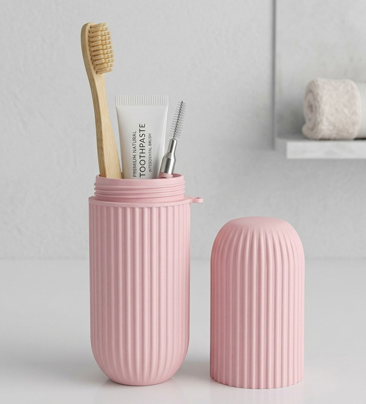 The Velerion Portable Toothbrush Storage Case For Travel Bathroom Toothpaste Pen Pencil Toothbrush Case(Pack of 1)