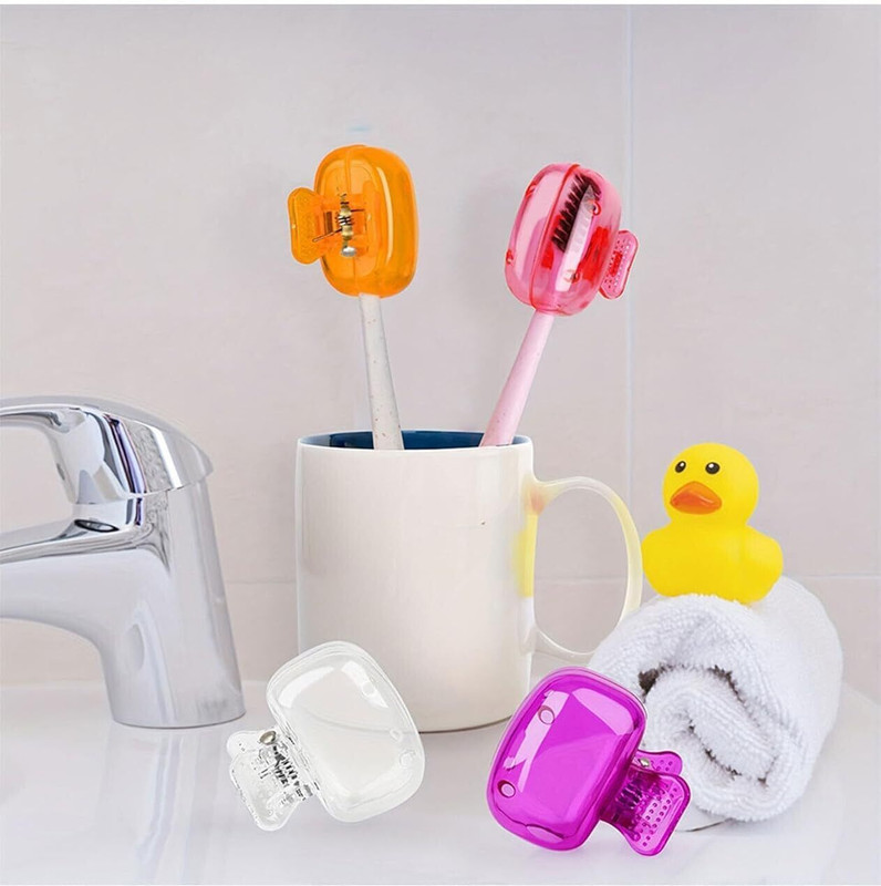 OPTOFOX Toothbrush Head Cover Portable Travel Camping Holder Brush Cap Case M120 Plastic Toothbrush Holder(Multicolor)