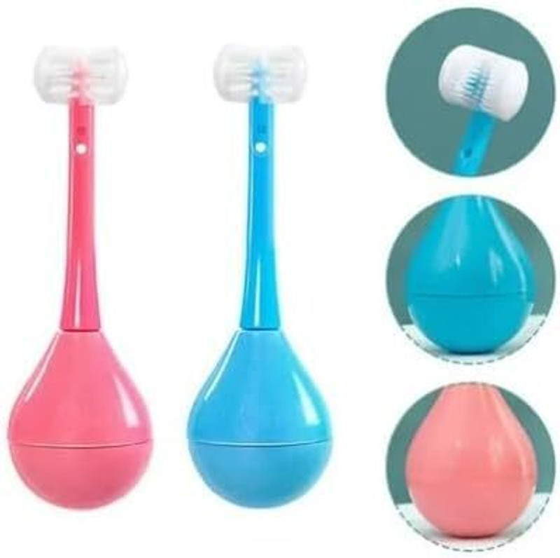 sab saman trading Three Sides Soft Silicone Brush Head Toothbrush Suitable Soft Toothbrush(Pack of 2)