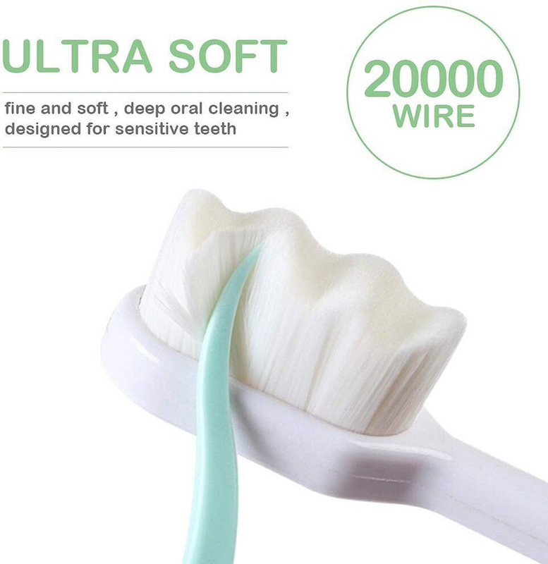 Qweezer Extra Soft Toothbrush Set, Ultra Soft Micro-Nano Bristled For Sensitive Gums Extra Soft Toothbrush(Pack of 2)