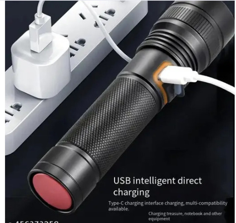 FAVOURABLE M 035 ZOOMABLE METAL5 Modes FlashlightSuper Bright Cree -T6 LED Light Torch Torch(Multicolor, 16 cm, Rechargeable)