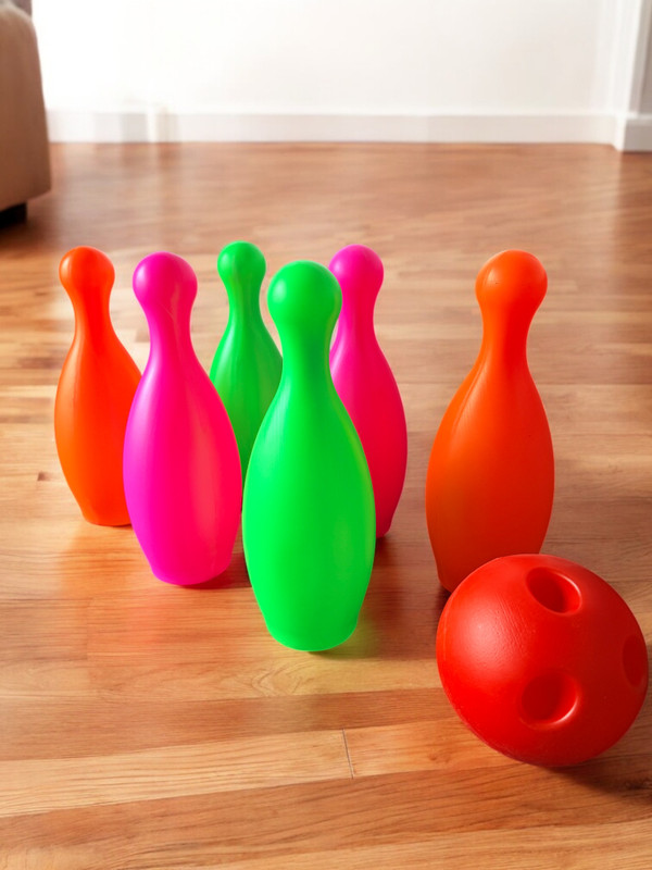 Ruffo Kids Bowling Toy Set Bright Multicolor Plastic Design(Multicolor)