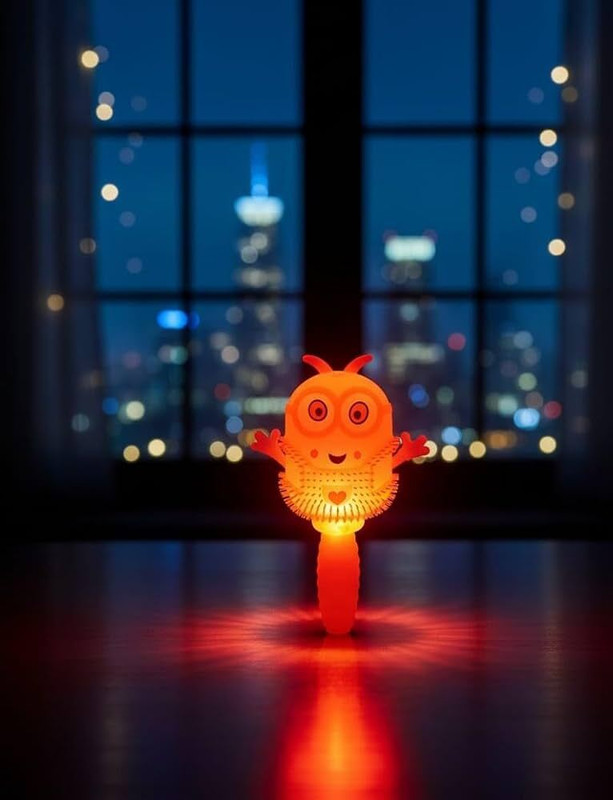 little toys Flashing Toy for Kids, Light-Up and Peep Sound Silicone,Multicolor, 1 Unit Puffer Ball