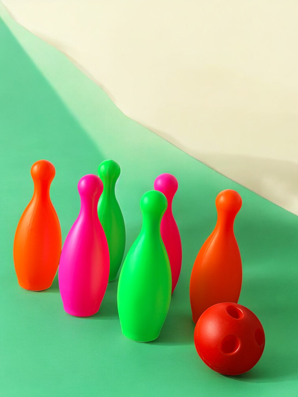 Toyjhar Kids Sports Toy Bowling Game Set Bright Multicolor Design(Multicolor)