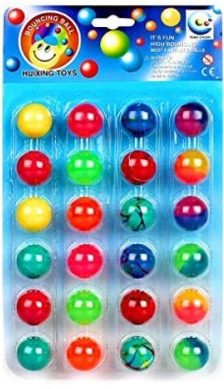 3 Jokers Jumping Ball Color Full Rubber Toys for Kids to Play Fun Crazy Ball