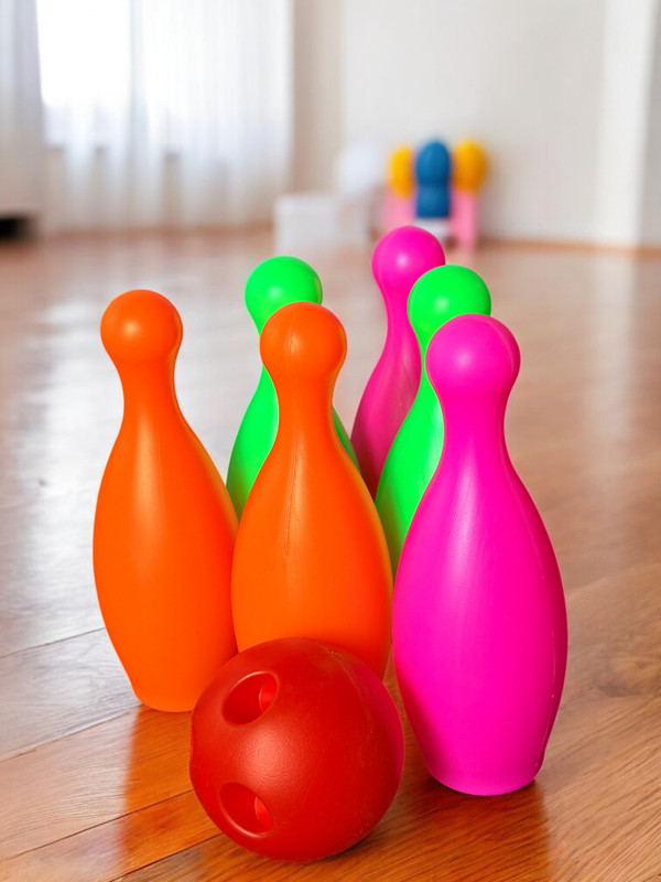 Toyjhar Mini Bowling Game Set for Kids Plastic Colorful Pins and Ball Fun Activity(Multicolor)