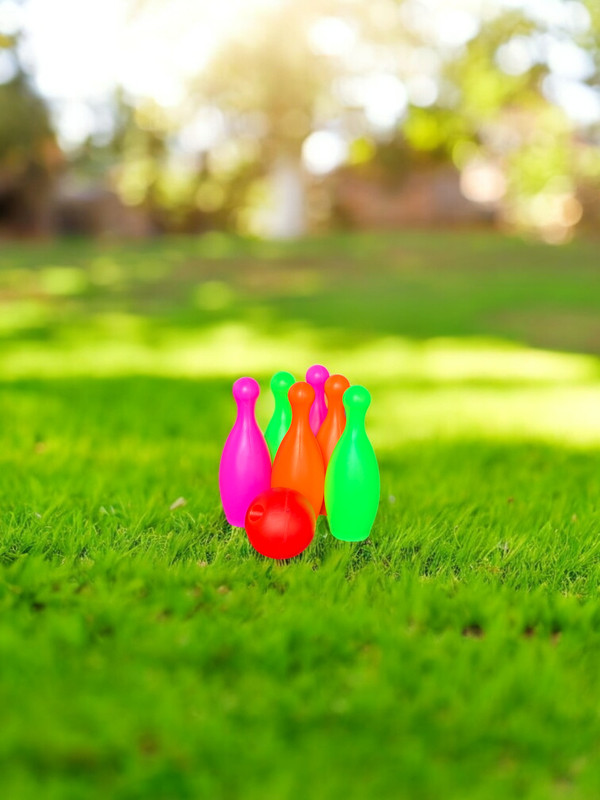 Dorytoys Children Bowling Game Set Bright Pins Ball Indoor Outdoor Toy(Multicolor)