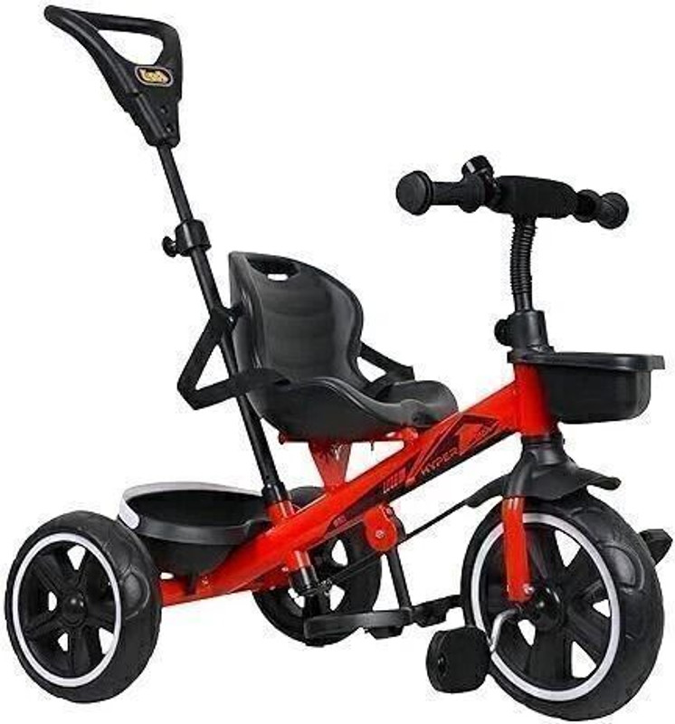 Little lions TFT RX-500 Plug N Play Trike/Baby Tricycle with Parental Control, Seat and seat Belt for Boys/Girls Tricycle(Red, Black)