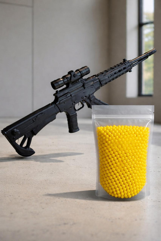 TILLU TIM TIM TOYS 95 CM LONG TOY BLACK AK47/ M49 PUBG Darts & Plastic Bullets(Black)