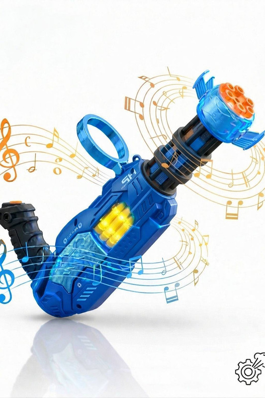 Xcillince Toys Light & Sound Smoke Blaster Gun with Spinning Head and LED Effects Water Gun(Multicolor)