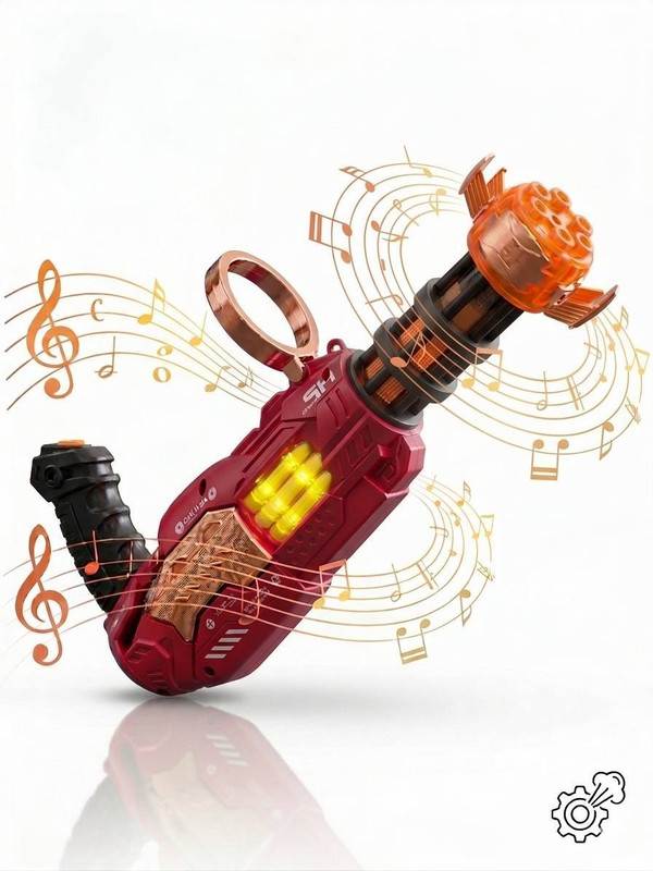 Xcillince Toys Musical Smoke Blaster with 360° Rotation, LED Lights & Sound Water Gun(Multicolor)